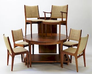 Uldum Mobelfabrik MCM Oval Dining Table & 6 Chairs