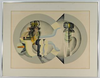 Arnold Belkin Minimal Presence Modern Lithograph