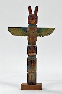 C.1925 Alaskan Nugget Shop Miniature Totem Pole