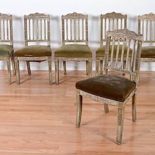 Set (10) Continental Neo-Classical side chairs