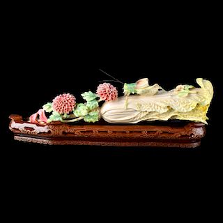 Chinese Carved Ivory Cabbage