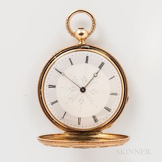 Patek Philippe & Co. for Tiffany & Co. 18kt Gold Enameled Hunter-case Watch