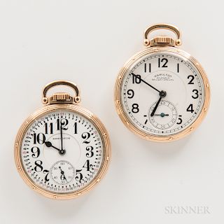 Two Hamilton & Co. 950B Open-face Watches