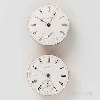 Two American Watch Movements and Dials