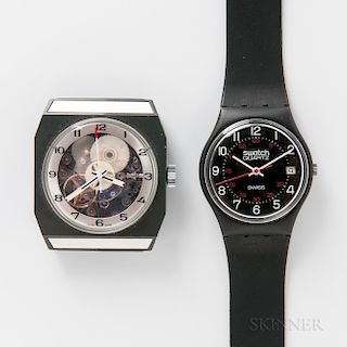 Rare Tissot Experimental Watch or "Astrolon" Wristwatch and a First Generation Swatch