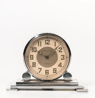 Waltham Art Deco Partners' Desk Clock