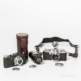 Leica IIIF with Two Lenses and an Assembled Leica