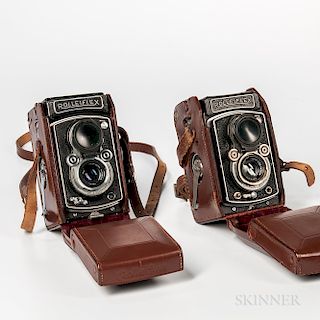 Two Rolleiflex "Automat" TLR Cameras