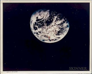 Apollo 8, A View of Earth Showing Nearly the Entire Western Hemisphere.