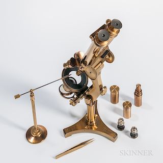 R & J Beck Compound Binocular Microscope