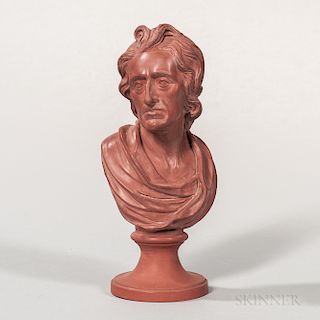 Wedgwood Rosso Antico Bust of Locke