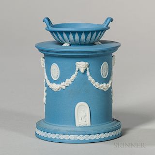 Wedgwood Solid Blue Jasper Roman Altar Vase