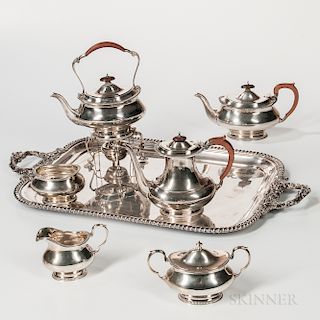 Six-piece George VI Sterling Silver Tea and Coffee Service