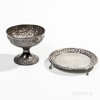 Two Pieces of Kirk .917 Silver Tableware