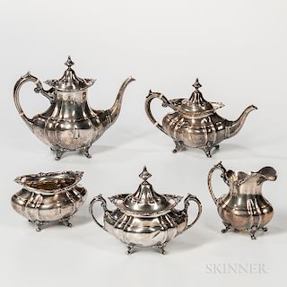 Reed & Barton "Hampton Court" Pattern Sterling Silver Tea and Coffee Service