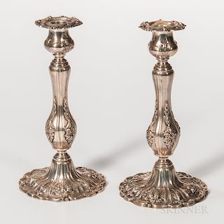 Pair of Reed & Barton "Francis I" Sterling Silver Candlesticks