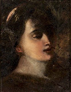Italian School, 17th Century Style  Head of a Young Woman
