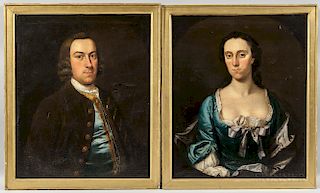 Anglo/Irish School, 18th Century, Pair of Pendant Portraits, Said to be Catherine Wynne of Hazelwood House (Sligo) and Michelbourne Kno