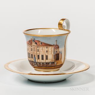 Meissen Topographic Cup and Saucer