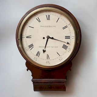 John Dwerrihouse Brass-Mounted Mahogany Wall Clock