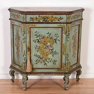 North Italian paint decorated cabinet