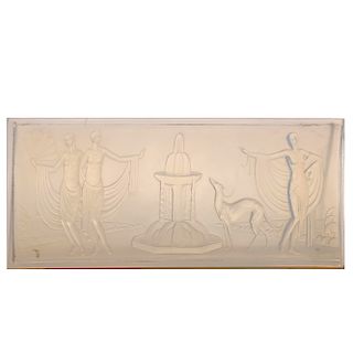 Sabino Opalescent Molded Glass Plaque