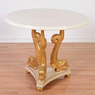 Italian Neo-Classical painted and giltwood center table