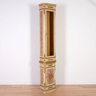 Italian Neo-Classical paint decorated pillar cabinet