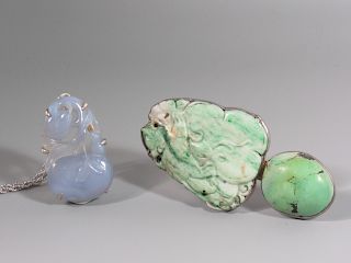 Two Small Jadeite Carvings.