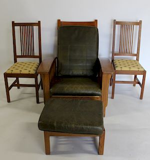 Stickley Audi Chairs Together with Recliner &