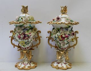 Pair of Porcelain lidded Containers.
