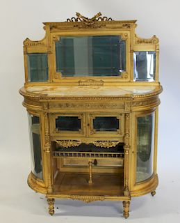 Louis XVI Style Giltwood and Mirrored Back