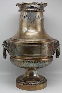 SILVER. Cartier French .950 Silver Pedestal Vase.