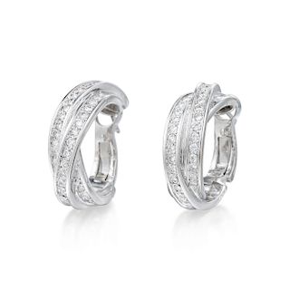 Cartier Trinity Diamond Hoop Earrings