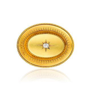 Victorian Gold Diamond Brooch