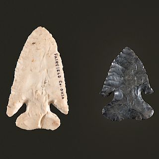 Two Thebes Points, From the Collection of Jon Anspaugh, Wapakoneta, Ohio