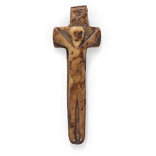 Carved Bone Jesuit Crucifix