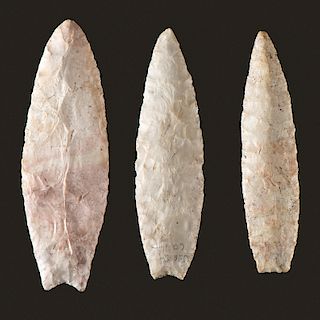Three Paleo Lances, From the Collection of Richard Bourn, Sr., Old Saybrook, Connecticut 