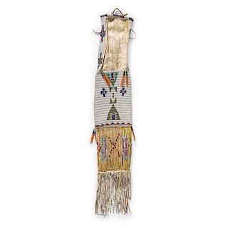 Sioux Beaded Hide Tobacco Bag