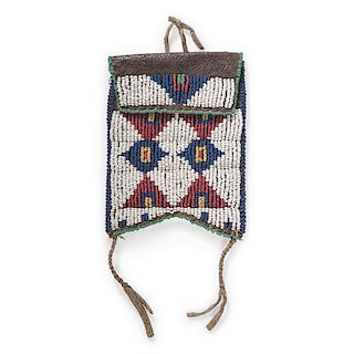Sioux Beaded Hide Ration Case, From the Collection of Thomas Amble, Minnesota