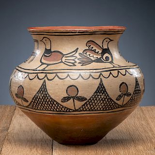 San Ildefonso Polychrome Pottery Jar
