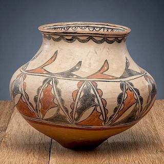 San Ildefonso Polychrome Pottery Olla, From The Harriet and Seymour Koenig Collection, NY
