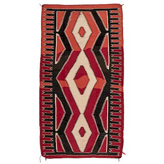 Navajo Red Mesa Outline Weaving / Rug, From The Harriet and Seymour Koenig Collection, NY