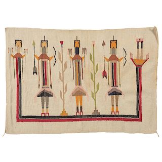 Navajo Shiprock Yei Weaving / Rug, From The Harriet and Seymour Koenig Collection, NY