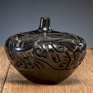 Tammy Garcia (Santa Clara, b. 1969) Blackware Pottery Seed Jar, From the Collection of William H. Saunders, M.D. and Putzi Saunders, Ohio