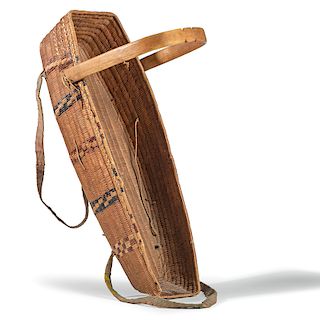 Salish Child's Imbricated Cradle, Property of a Private Midwest Museum