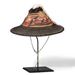 Nuu-chah-nulth Painted Basketry Hat 