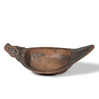 Northwest Coast Carved Bowl, Deaccessioned From the Hopewell Museum, Hopewell, NJ