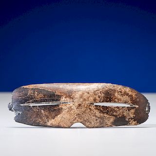 Alaskan Eskimo Child's Fossilized Ivory Snow Goggles, From the Collection of Thomas Amble, Minnesota