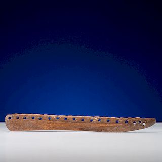 Alaskan Eskimo Fossilized Walrus Ivory Sled Runner, From the Collection of Thomas Amble, Minnesota